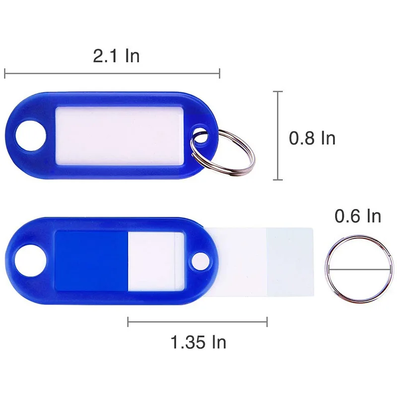 100 шт. цветные этикетки для ключей брелок разные цвета | Дом и сад