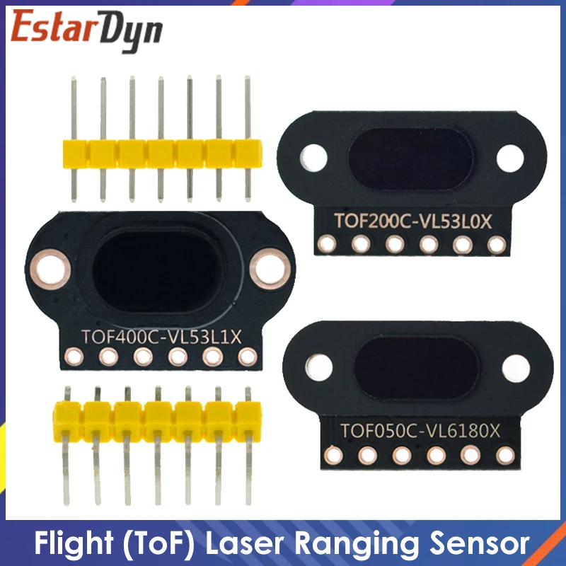 

VL6180/VL53L0X/VL53L1X Time of Flight (ToF) Laser Ranging Sensor Module TOF050C TOF200C TOF400C 50CM/2M/4M IIC For Arduino STM32