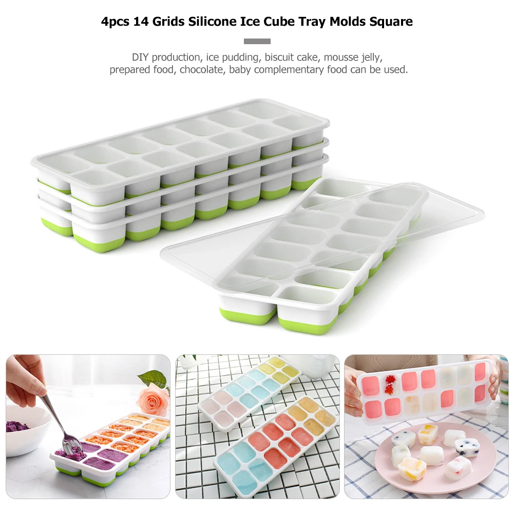 4 шт. силиконовый контейнер для детского питания 14 ячеек | Мать и ребенок