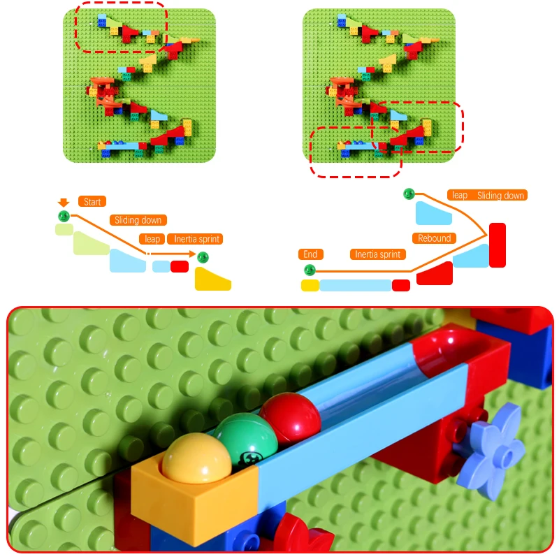 Креативные настенные мраморные беговые строительные блоки наборы совместимых