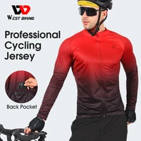 west biking cycling jersey long sleeve team racing bike clothing comfortable men shirt fitness running sport bicycle jersey