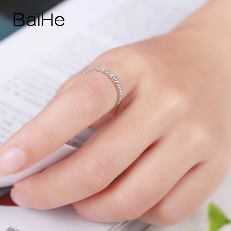Женское кольцо с натуральными бриллиантами BAIHE 0.33ct SI/H белое золото 18 К