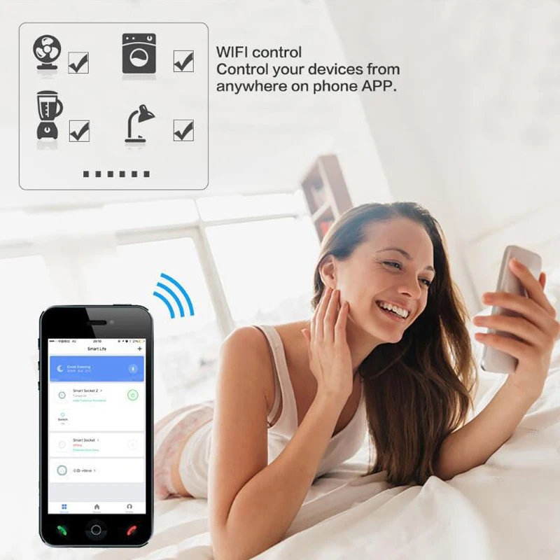 Tuya ЕС Великобритания США Австралия вилка Wifi умная розетка с выключателем питания Беспроводная приложение Удаленная розетка переключатель синхронизации умный дом для Alexa Google