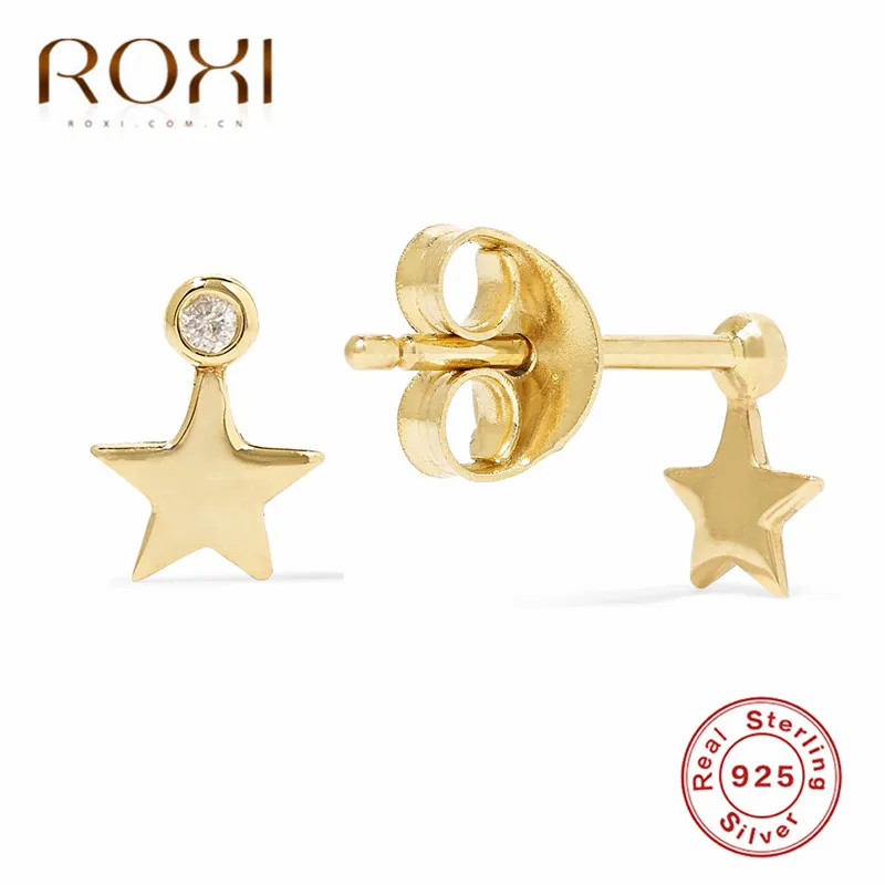 ROXI серьги из стерлингового серебра 925 пробы Простые Модные ювелирные изделия