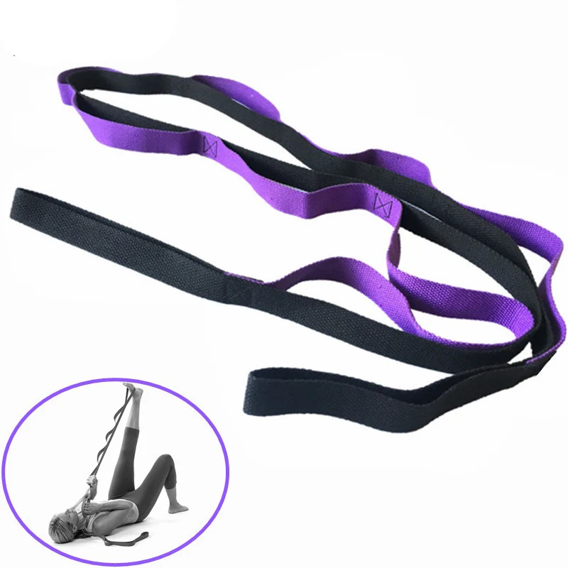 

Yoga Stretch Strap Belt Yoga Physical Therapy Training Waist Leg Yoga Strap With Multiple Grip Loops Resistance bands