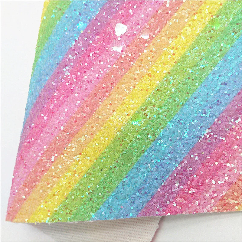 Радужные полосы блестящая кожа сердца цветы звезды принт синтетическая замша