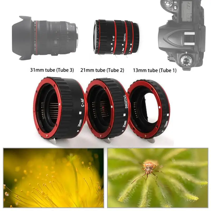 Kuulee Canon EF-S T5i T4i T3i T2i 100D 60D 70D 550D 600D 6D 7D адаптер для объектива с креплением макроудлинитель с автоматической фокусировкой AF Автофокус AF Macro