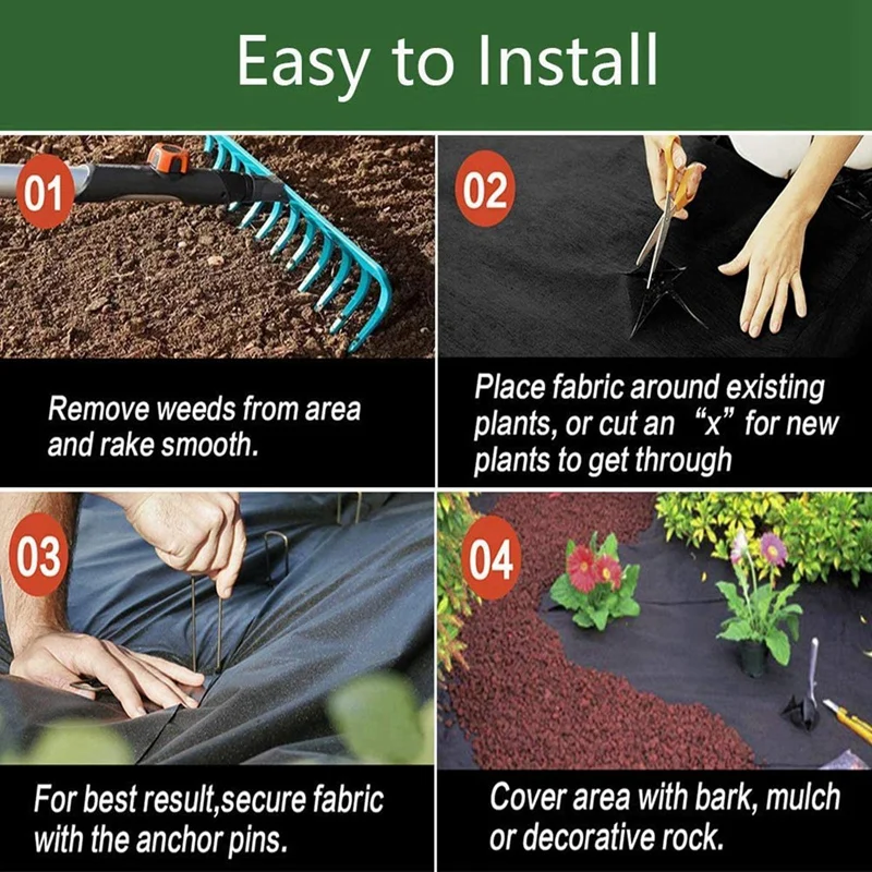 구매 정원 잡초 방제막 지면 커버 조경 직물 원예 매트 2M X 10M & 1M X 1M, 11Pcs 구매 정원 잡초 방제막 지면 커버 조경 직물 원예 매트 2M X 10M & 1M X 1M, 11Pcs