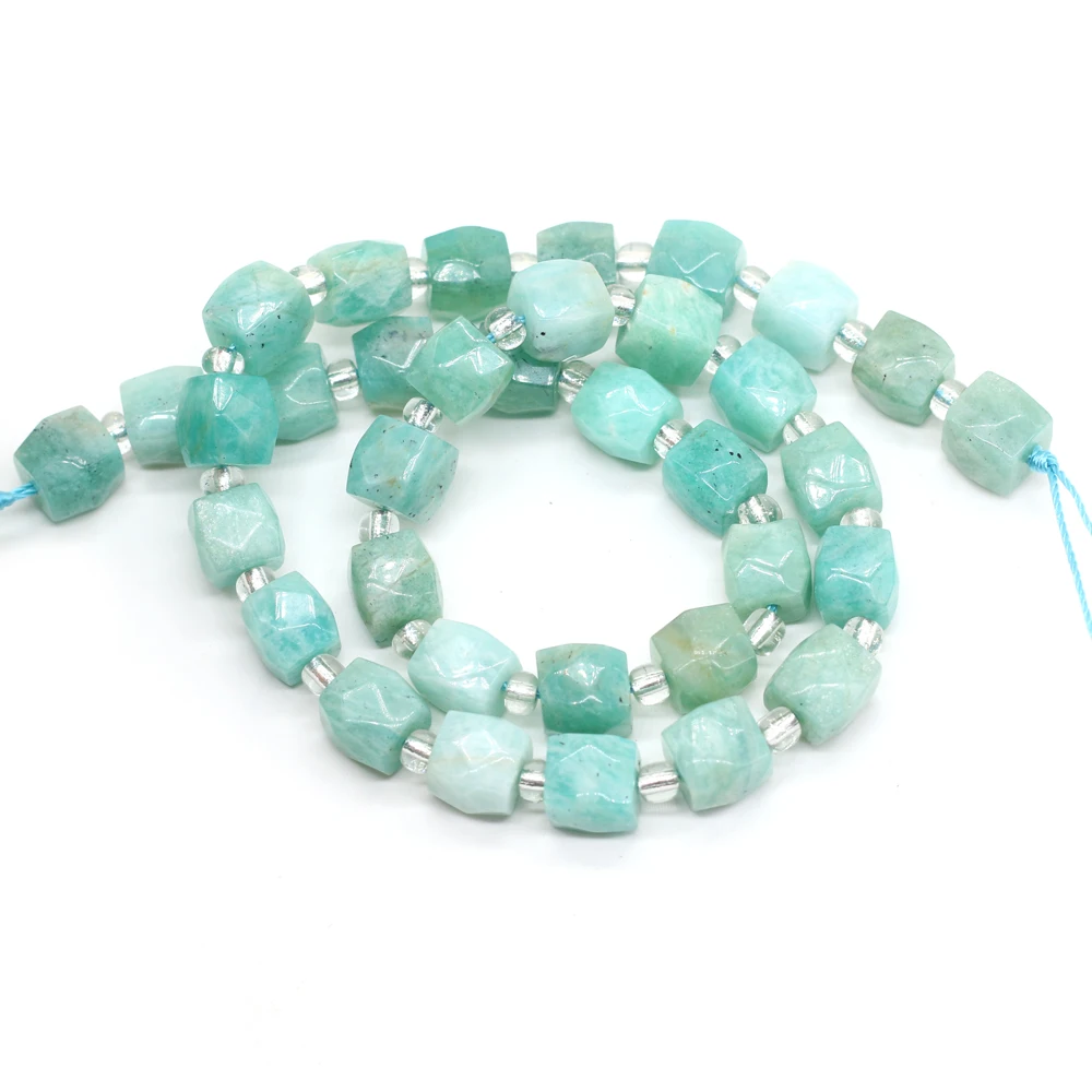 

Hot Selling Natural Amazonite Rectangle Semi-precious Stone Beaded Boutique Making DIY Fashion Charm Necklace Jewelry
