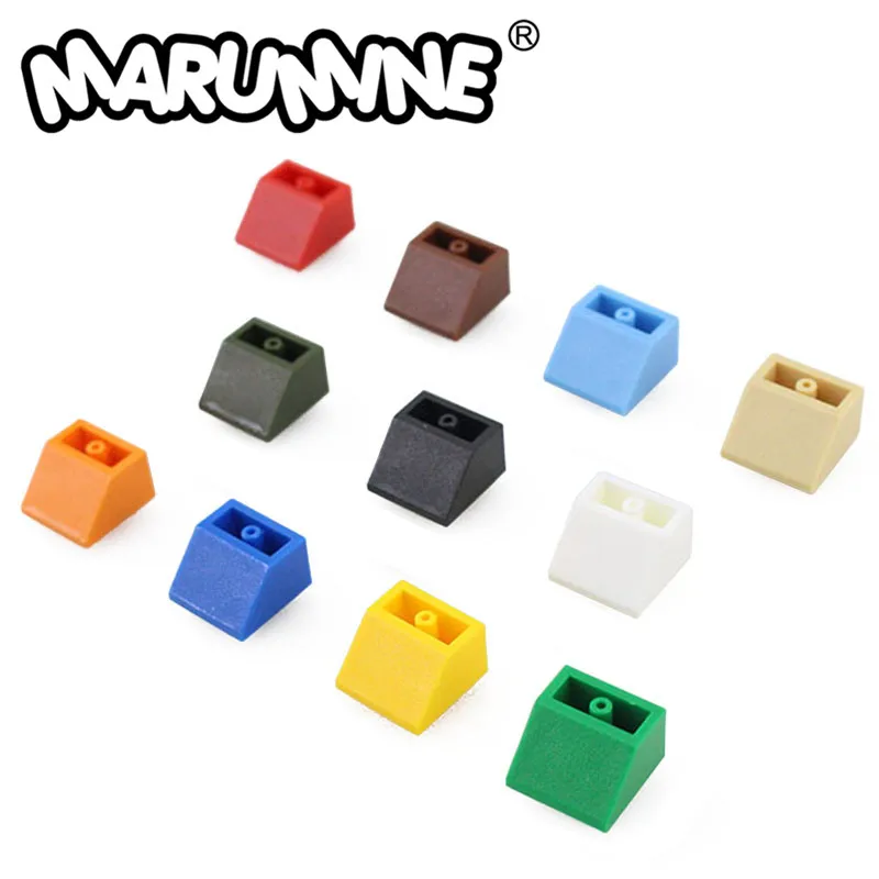 Marumine 45 2x2 перевернутый склон кирпич игрушки детали 30 шт. совместимый с 3660