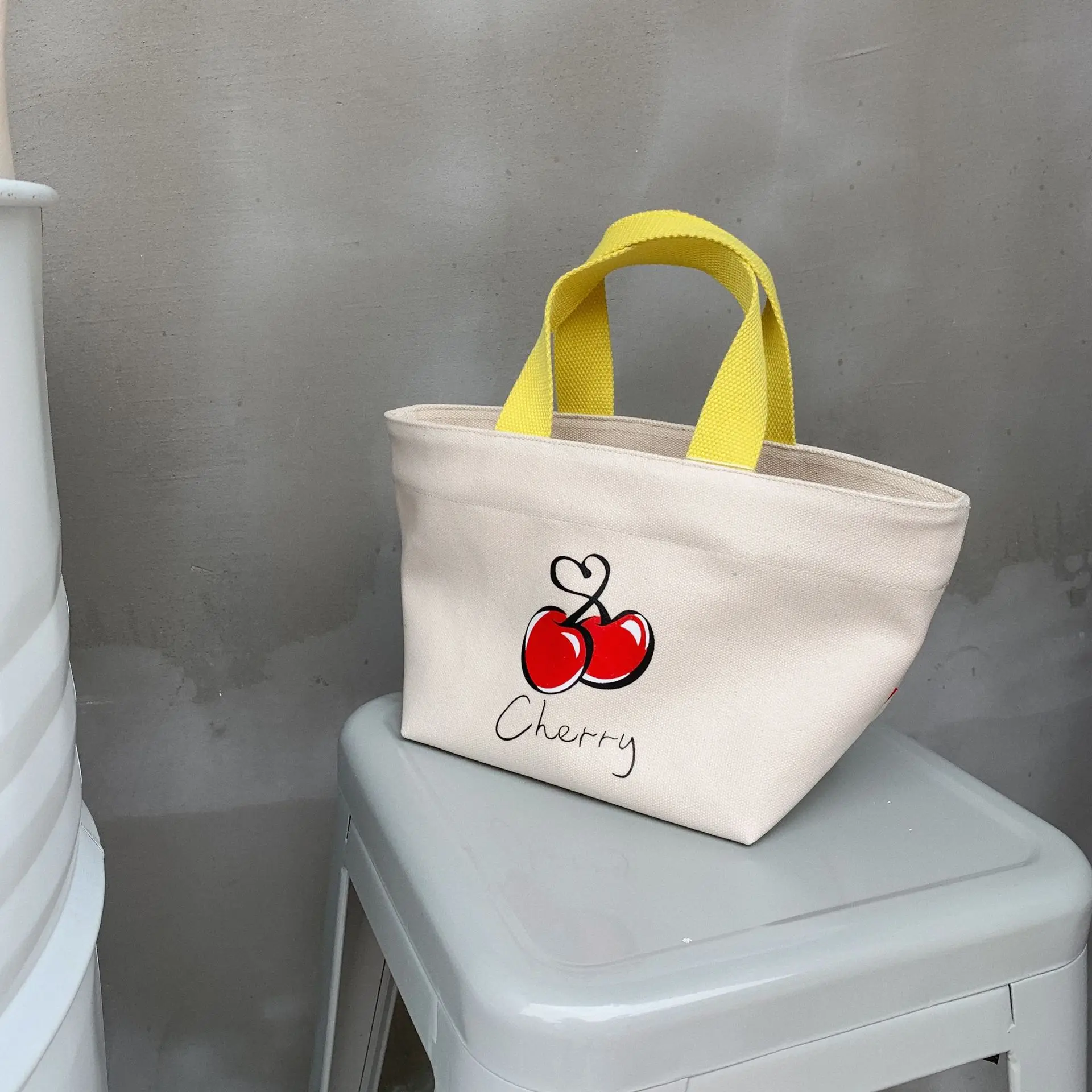 

Lovely Cherry Canvas handbag lovely style shopping bag