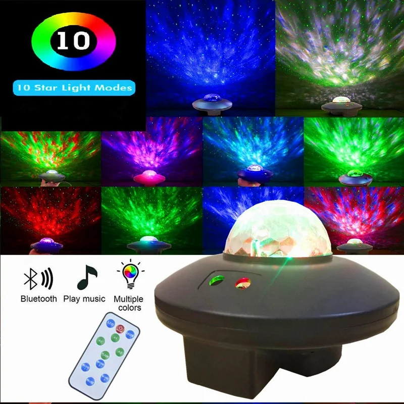 

Starry Sky Night Light Projector Bluetooth USB Voice Control Music Player LED Charging Colorful Lamp Kids Gift