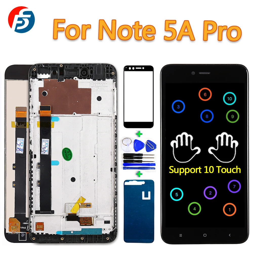 10 точечный сенсорный экран Fansu для Xiaomi Redmi Note 5A Prime Pro 3 ГБ ОЗУ ЖК дисплей дигитайзер