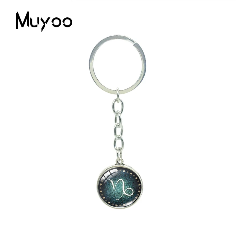 Модные ювелирные изделия 12 знаков зодиака Луна Двусторонняя подвески брелоки