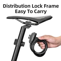 ROCKBROS Bicycle Lock Bike Portable Anti-theft Ring Lock MTB Road Cycling Cable Lock Motorcycle Vehicle Bicycle Accessories