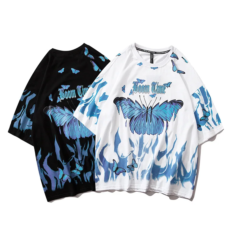 Футболка мужская оверсайз с коротким рукавом хлопковая тенниска в стиле хип-хоп