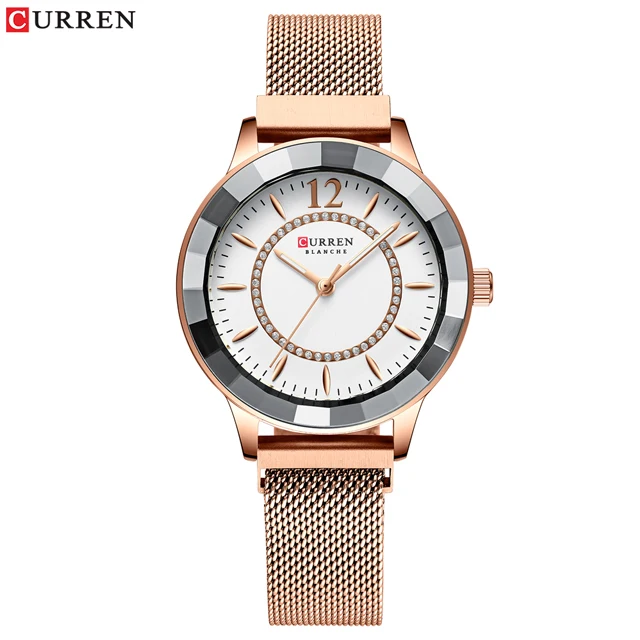 rose-gold-white Relogio Feminino женские часы известных роскошных брендов, синие наручные часы с бриллиантами, женские наручные часы с кристаллами Zegarek Damski - Цвет: rose-gold-white