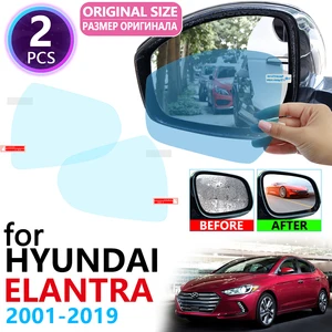 Противотуманная пленка для Hyundai Elantra XD HD MD AD Avante i30 2001  2019, противотуманное зеркало заднего вида с полным покрытием, аксессуары 2005 2018