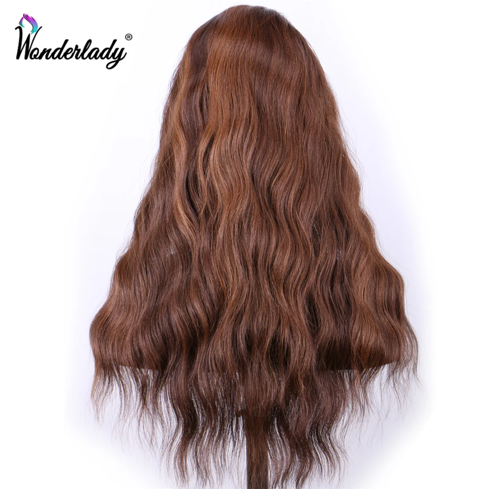WonderLady синтетические парики свободная часть Ombre коричневый смешанный цвет 22 дюйма