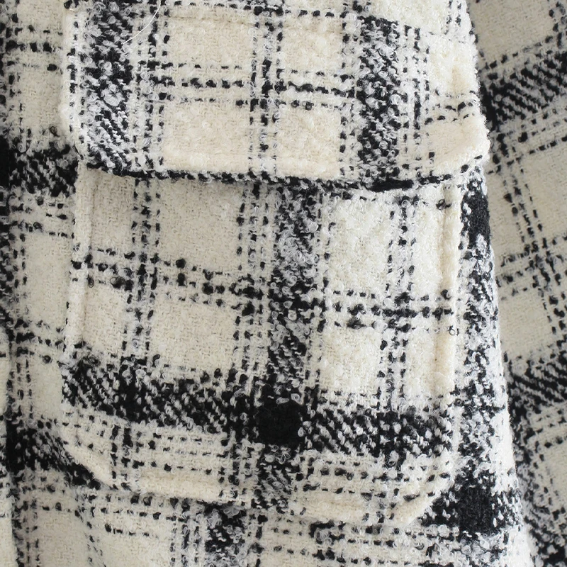 

Plaid Jacket Women Coat 2021 Autumn Winter Vintage Stylish Pockets Oversized Jacket Coat Casual Warm Chic Tops