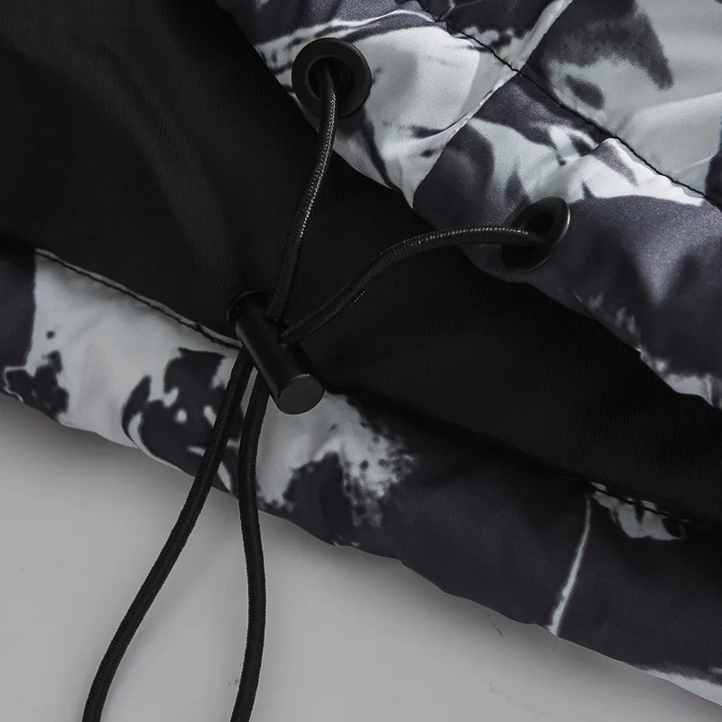 Winter Men Street Hip Hop Down Jacket  2021 Fashion Warm Thicken Digital Printing Parkas Coat jaqueta grossa masculina