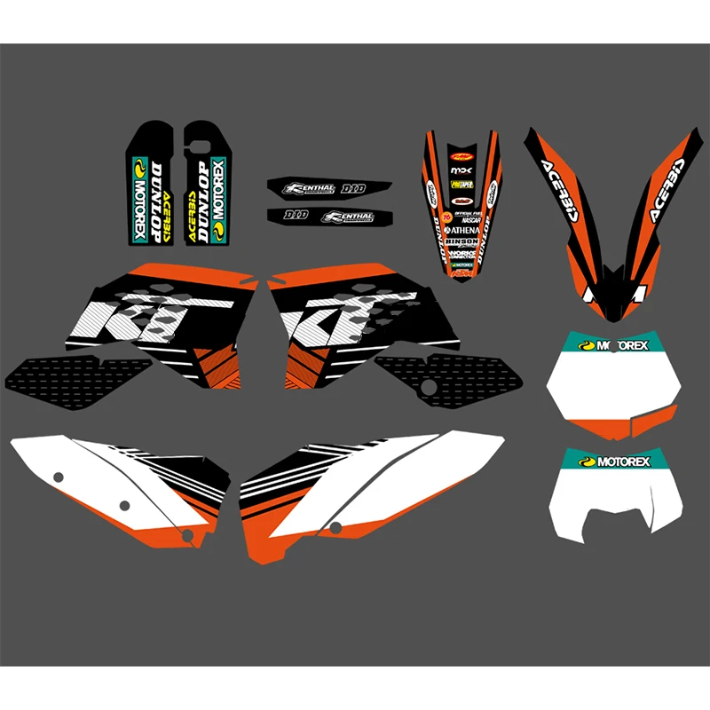 Мотоцикл Велосипед XC Графика комплект наклейка Стикеры для KTM SX SXF 2005 2006 2007 2008 2009