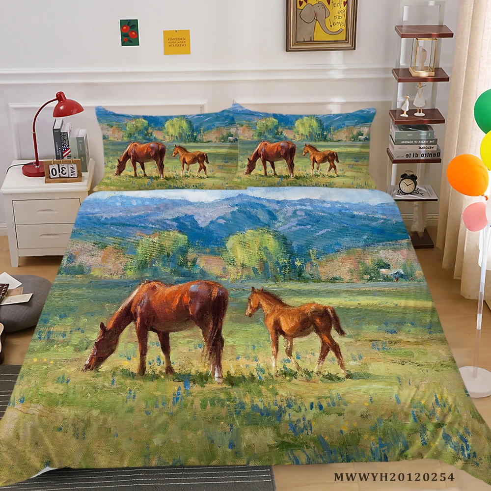 

3D Animals Bedding Set King Size Duvet Cover Set 2/3 Pcs Queen Full Double Single Bedroom Decoration For All Seasons