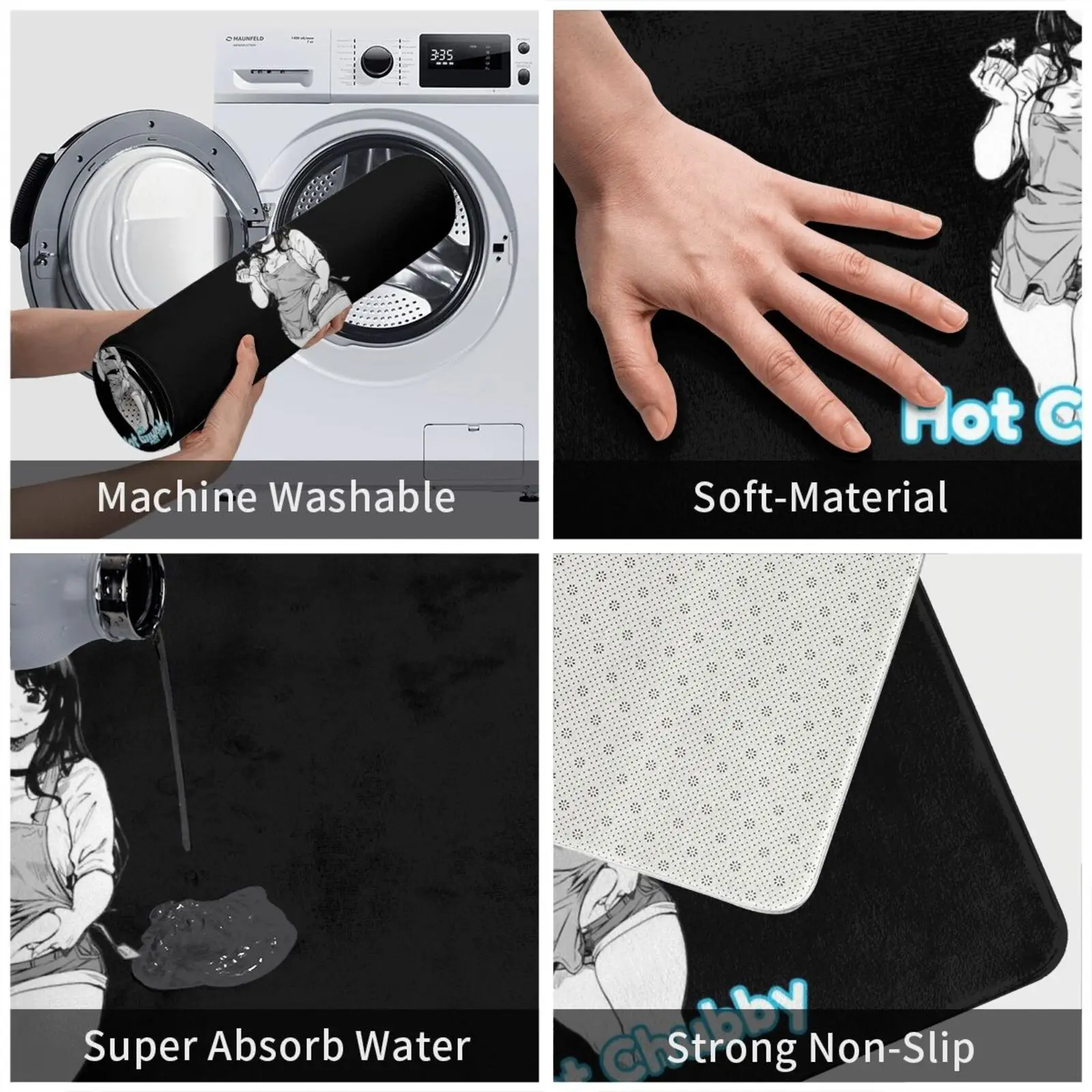 Горячая Распродажа полная аниме искусственная кожа коврик подушка девушки