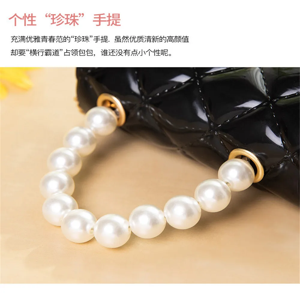 

2020 Pearl handbag bag Fashion Jelly bag for women one-shoulder cross-body mini chain key bag