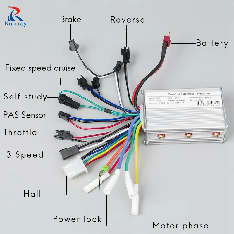 Комплект для переоборудования мотора бесщеточный 12 дюймов 24 В 36 48 350 Вт 500 | Спорт и