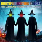 Украшение в виде ведьмы на Хэллоуин с RGB-светодисветодиодный, голосовое управление, светящийся звук, украшение для сада, страшная вечеринка, реквизит с призраками, батареи в комплект не входят