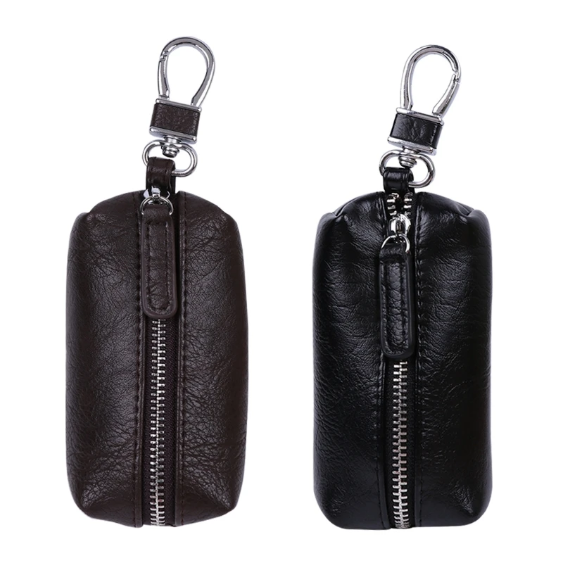 

Men Women Synthetic Leather Car Key Ring Holder Case KeyChain Purse Bag Coin M5TE