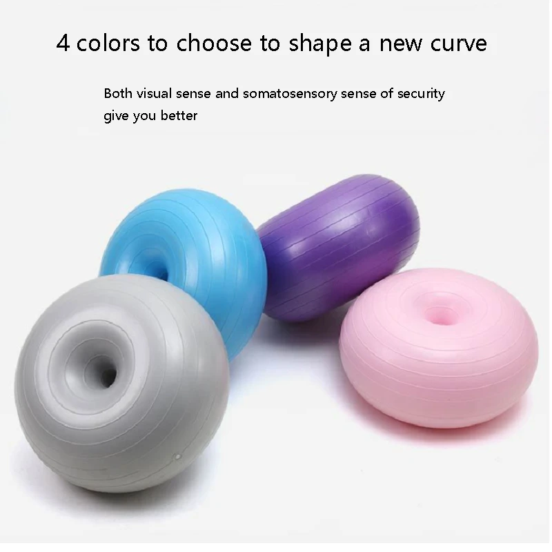 

Donut Yoga Equipment PVC Thickened Anti-Burst Fitness Yoga Apple Ball