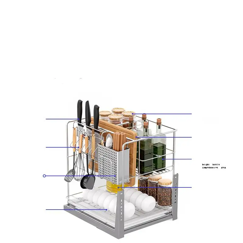 Organizador Despensa Gabinete Almacenaje Armario Platos Нержавеющая сталь Cocina органайзер для кухни Кухня