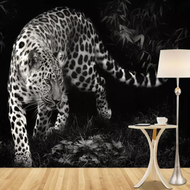 3D-обои с леопардовым принтом настенная роспись животными для гостиной детской