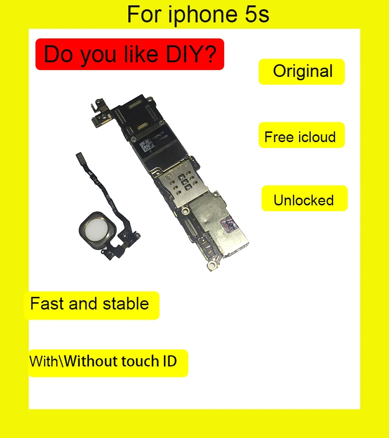 Бесплатный iCloud для iphone 5s материнская плата с полными чипами оригинальная