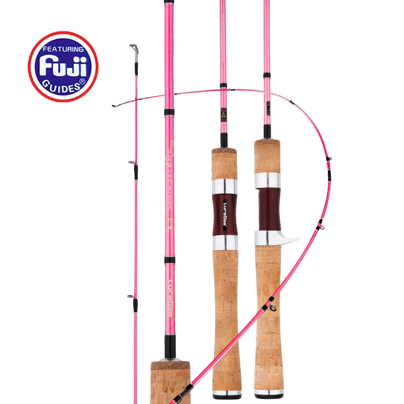

LureGee Top Quality Stream Fishing Rod 1.53m 3 Sections Ultralight Carbon Rod Only 83g Lure Rod Baitcasting Spinning Trout Rod