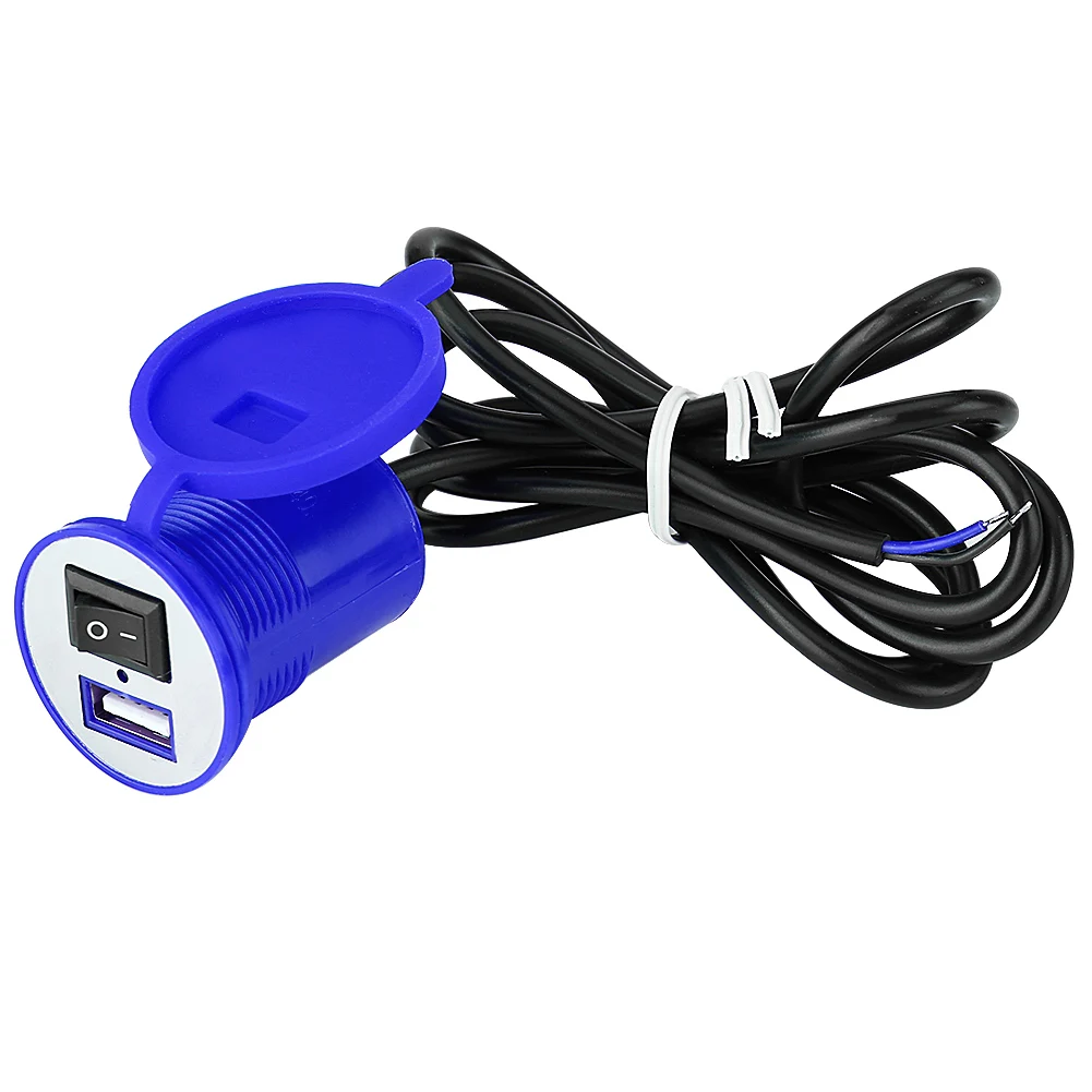 12 24V Универсальный мотоцикл USB зарядное устройство Разъем питания Порт