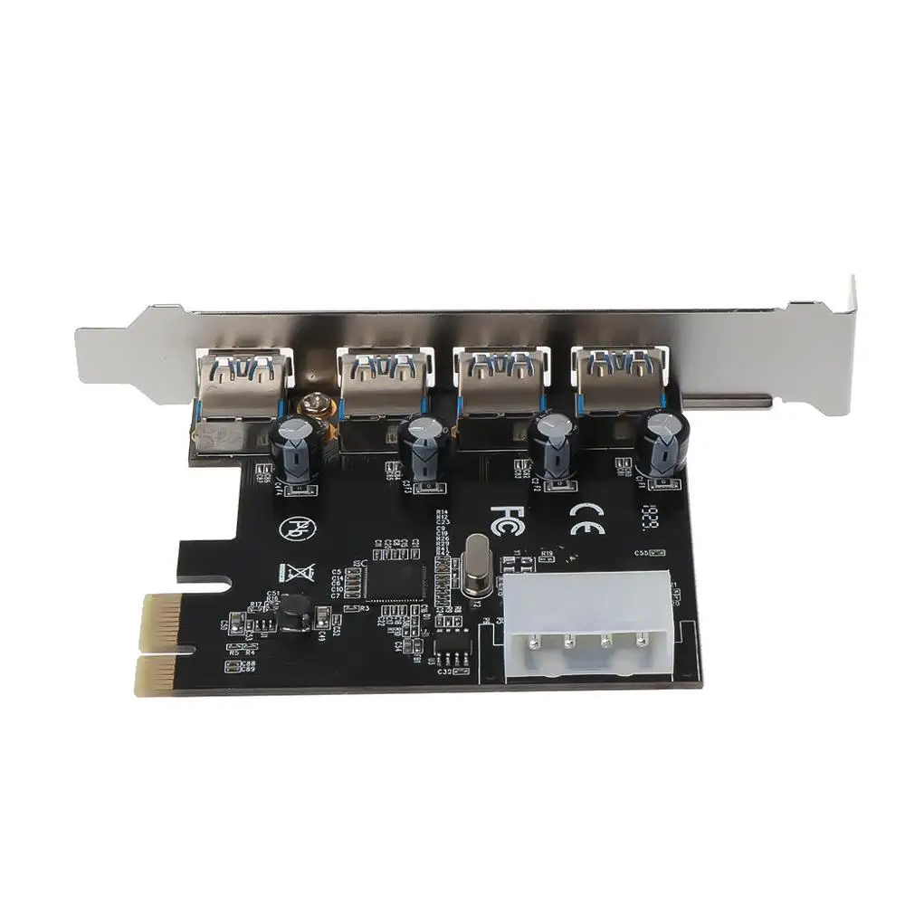 4 порта PCI-E к USB 3,0 концентратор PCI Express карта расширения адаптер 5 Гбит/с скорость для настольных компьютеров компоненты совершенно