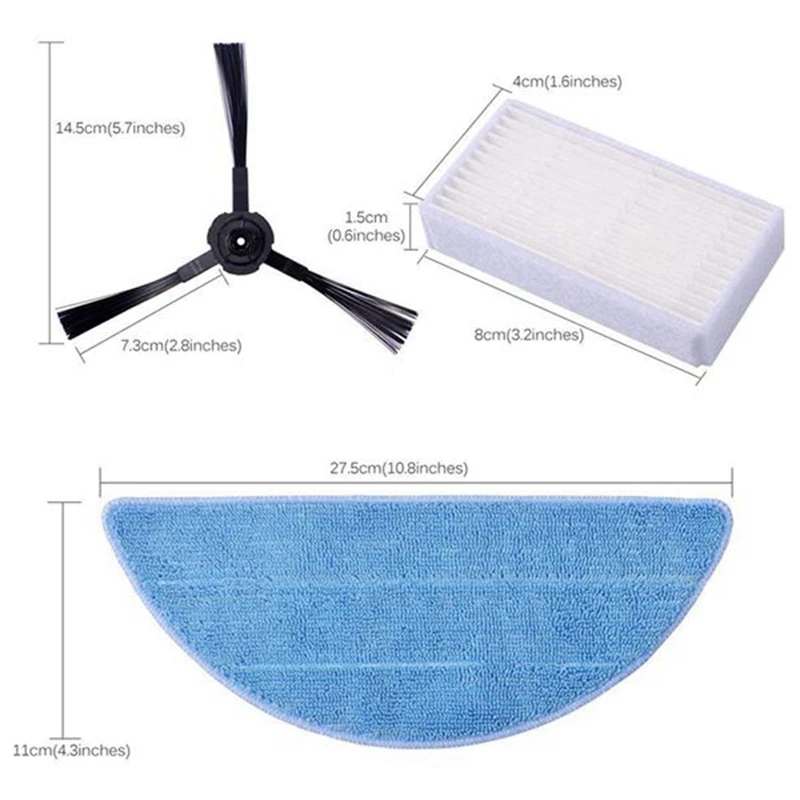 

Side Brush Mop Cloth Hepa Filter for Ilife V50 V55 V5 V5S V3 V3S V5Pro X5 V5S Pro Vacuum Cleaner Parts