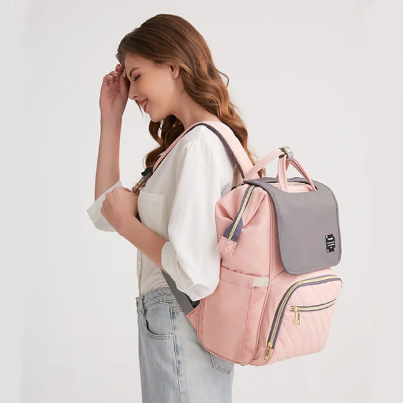 

Водонепроницаемая сумка для мам, модный большой дорожный рюкзак для подгузников с USB для ухода за ребенком, для коляски