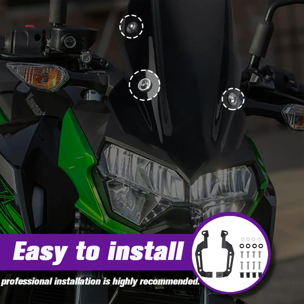 Ветровой экран для мотоцикла Kawasaki Z250 Z400 2020 400 2019 Z 2021|Козырьки от ветра и ветр.