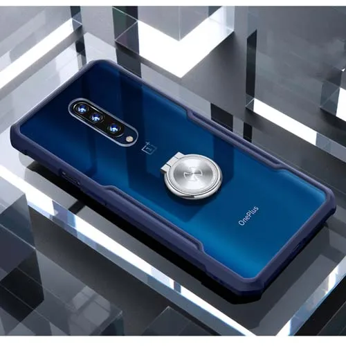 Blue-with Holder XUNDD подушка безопасности противоударный чехол для OnePlus 7 Pro Чехол прозрачный PC TPU бампер задняя крышка для OnePlus 7T Pro Чехол Coque - Цвет: Blue-with Holder