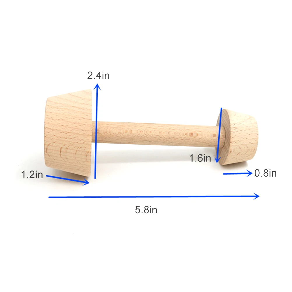 

1Pcs Wooden Egg Tart Mould Double Portable Pastry Pusher DIY Baking Supplies Egg Tart Tamper Kitchen Tools