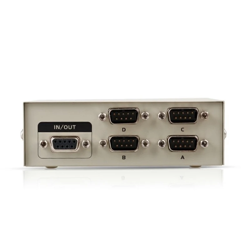 4 Port Rs-232c 9-pin Switch for Pc Serial Sharing Splitter Device Case 101A | Компьютеры и офис