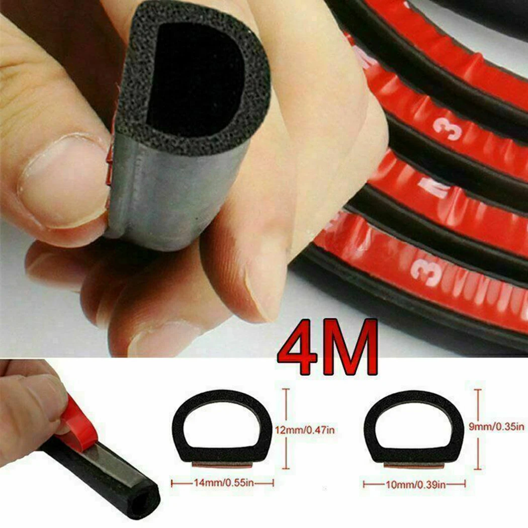 D 4 м резиновая уплотнительная лента для изоляции двери автомобиля клейкая