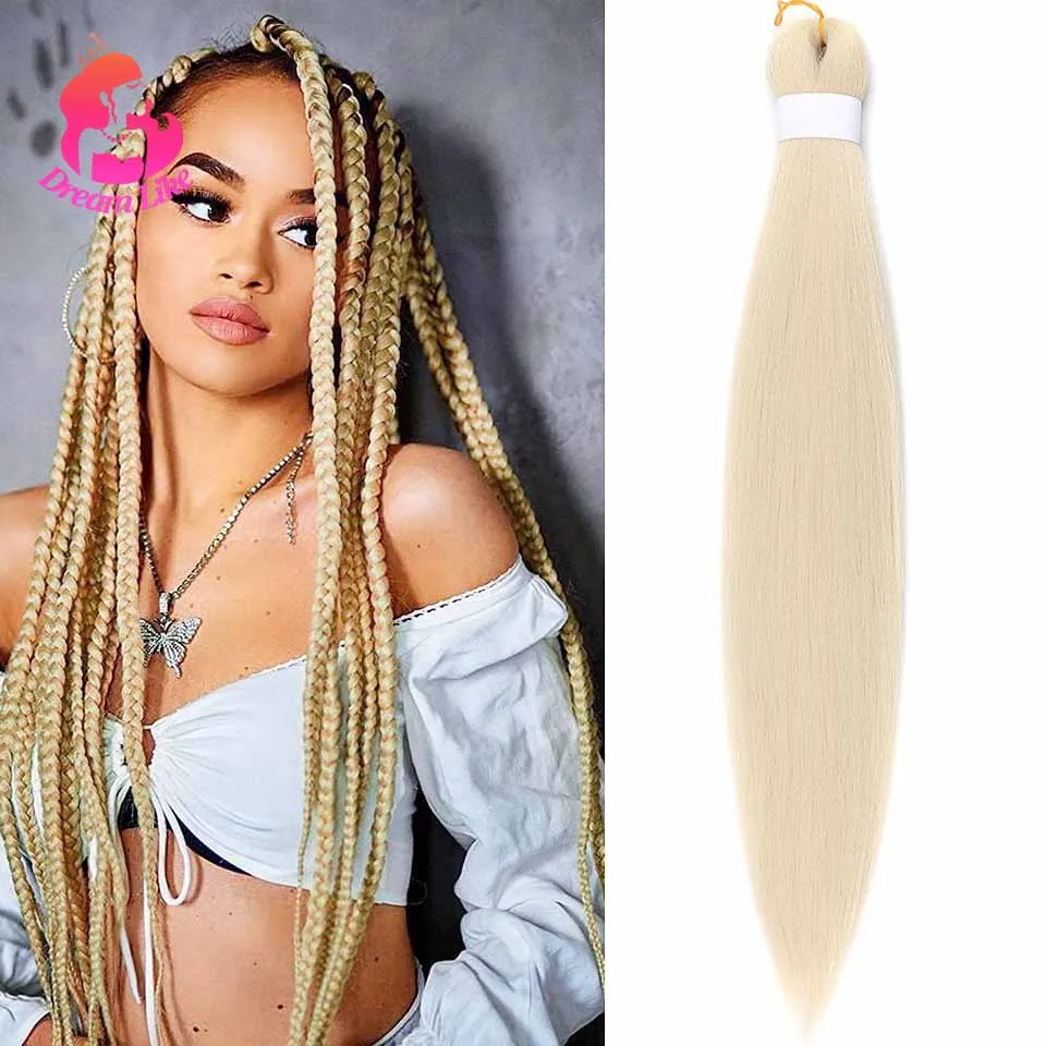 Прямые косы Yaki Jumbo предварительно растягивающиеся для наращивания волос