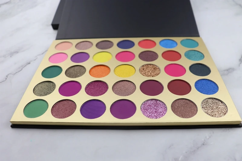 Оптовая продажа палитра теней для век без этикетки водостойкие тени 35 цветов