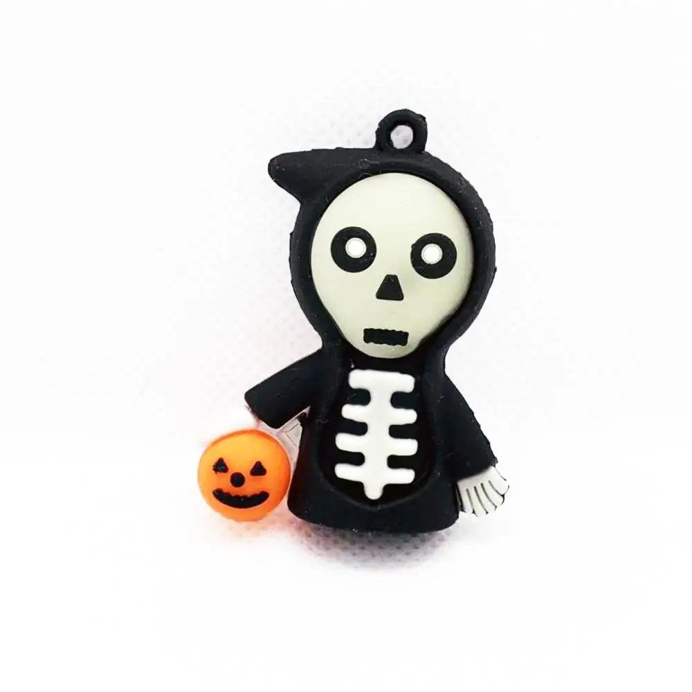 1pcs Halloween Keychains 3D Simulation Death Skeleton Pumpkin Decoration Charms Bag Car Pendants For DIY Accessories LL118 | Украшения и