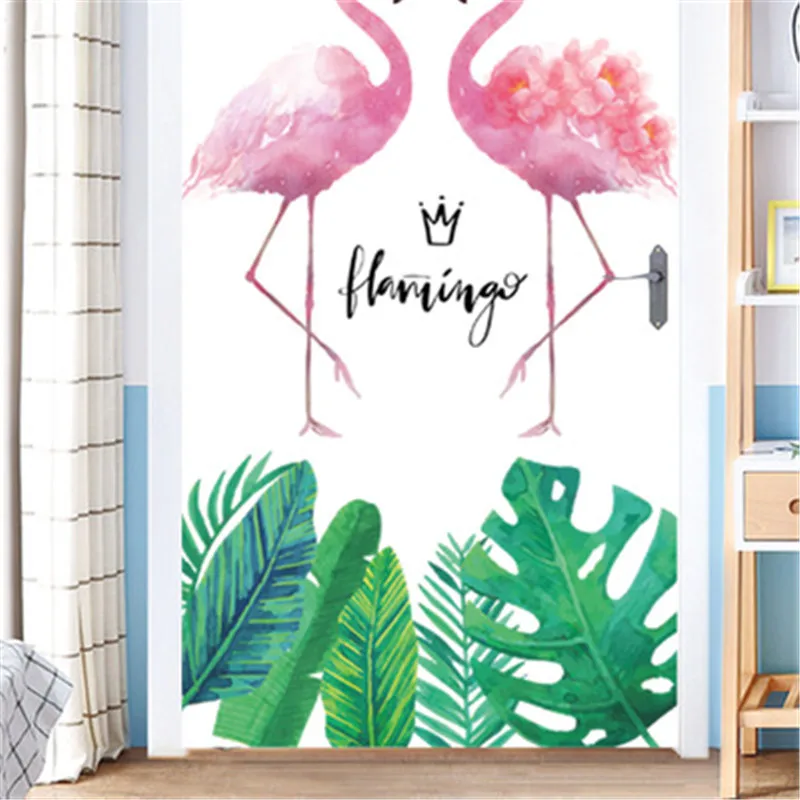 Настенные стикеры в скандинавском стиле с изображением фламинго и животных на